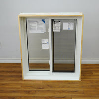 35x40-Inch Single Slider Window in White with Spring Screen