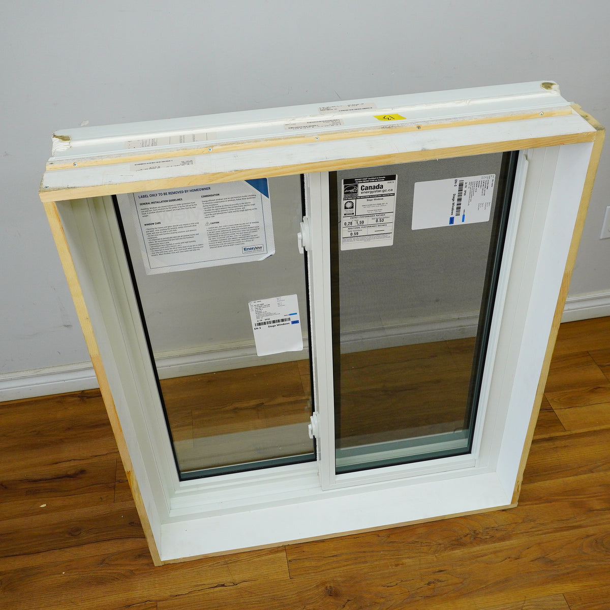 35x40-Inch Single Slider Window in White with Spring Screen