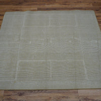 7.4 x 6 ft Beige Woven Flatweave Area Rug – Rounded Edge Finish