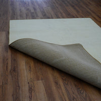7.4 x 6 ft Beige Woven Flatweave Area Rug – Rounded Edge Finish