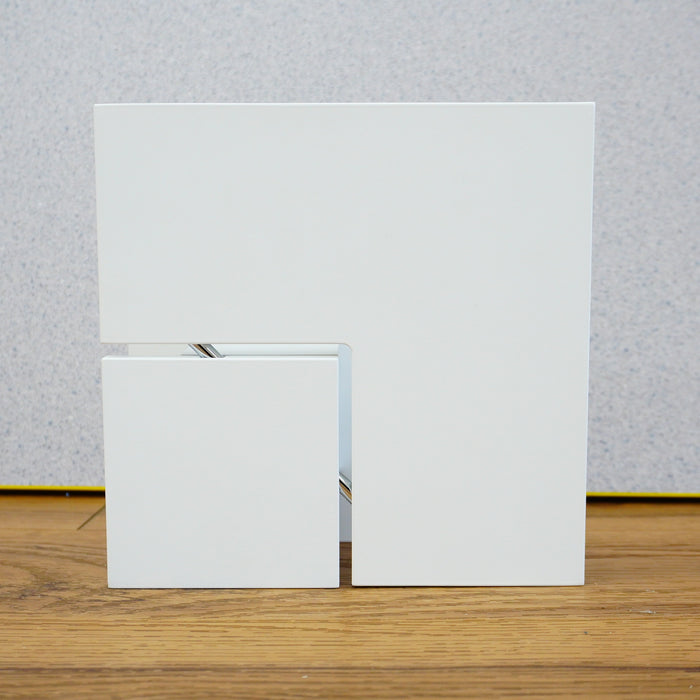 7-Inch Square Puzzle LED Wall Sconce in White with Twisting Design