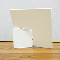 7-Inch Square Puzzle LED Wall Sconce in White with Twisting Design