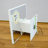 7-Inch Square Puzzle LED Wall Sconce in White with Twisting Design