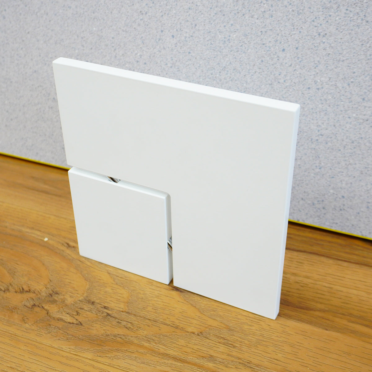7-Inch Square Puzzle LED Wall Sconce in White with Twisting Design