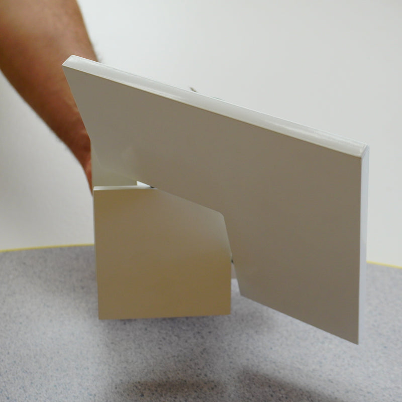 7-Inch Square Puzzle LED Wall Sconce in White with Twisting Design