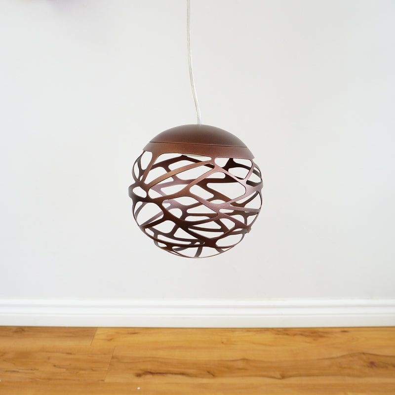 7-Inch Diameter LED Pendant Light in Dark Bronze Kelly Cluster