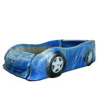 50 x 92 x 27-Inch – Blue Car-Themed Children’s Bed Frame