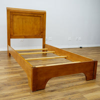 42 x 78 x 29-Inch – Light Wood Slatted Bed Frame