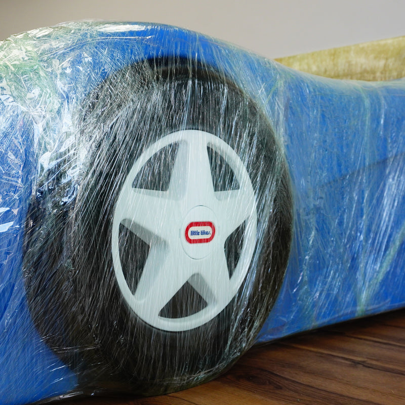 50 x 92 x 27-Inch – Blue Car-Themed Children’s Bed Frame
