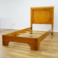 42 x 78 x 29-Inch – Light Wood Slatted Bed Frame