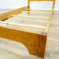42 x 78 x 29-Inch – Light Wood Slatted Bed Frame
