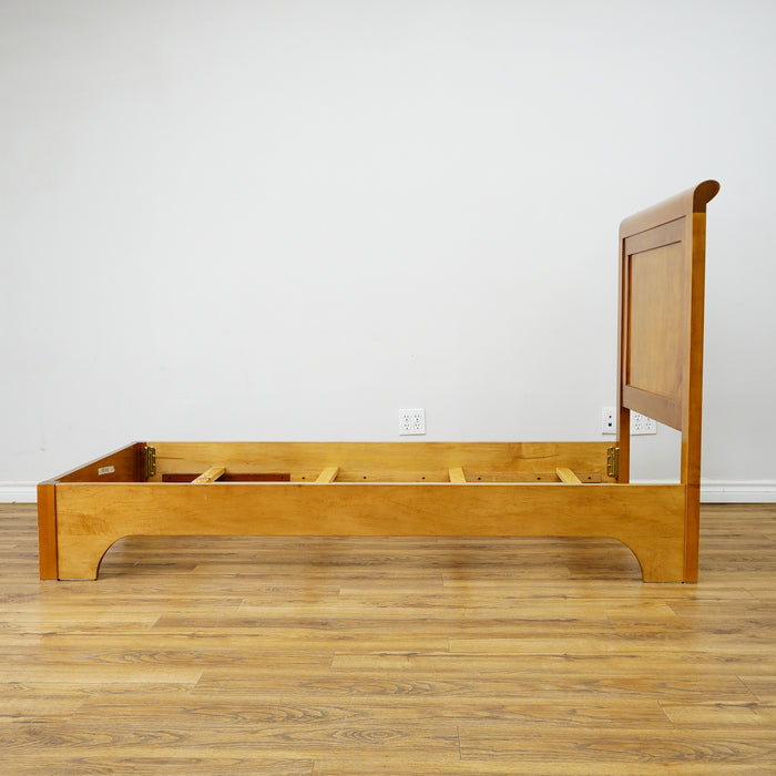 42 x 78 x 29-Inch – Light Wood Slatted Bed Frame