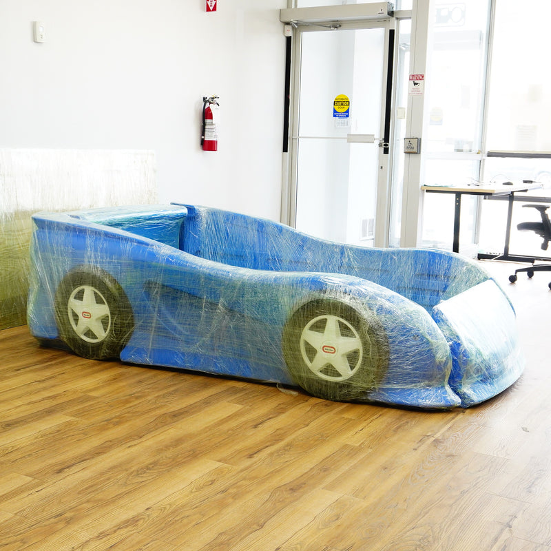 50 x 92 x 27-Inch – Blue Car-Themed Children’s Bed Frame