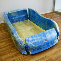 50 x 92 x 27-Inch – Blue Car-Themed Children’s Bed Frame