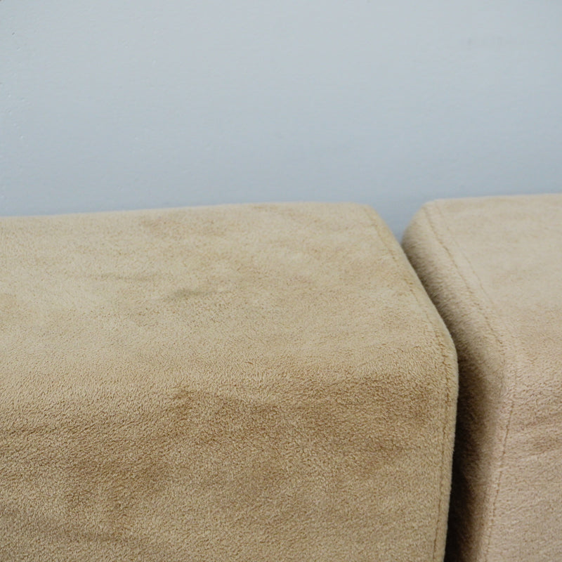 Modular 3‑Piece Sectional Sofa in Beige Fabric – 154x112x27‑Inch