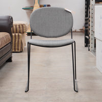 Accent Dining Chair – 20.5-Inch Wide, Grey Upholstery & Metal Frame