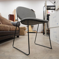 Accent Dining Chair – 20.5-Inch Wide, Grey Upholstery & Metal Frame