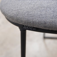 Accent Dining Chair – 20.5-Inch Wide, Grey Upholstery & Metal Frame
