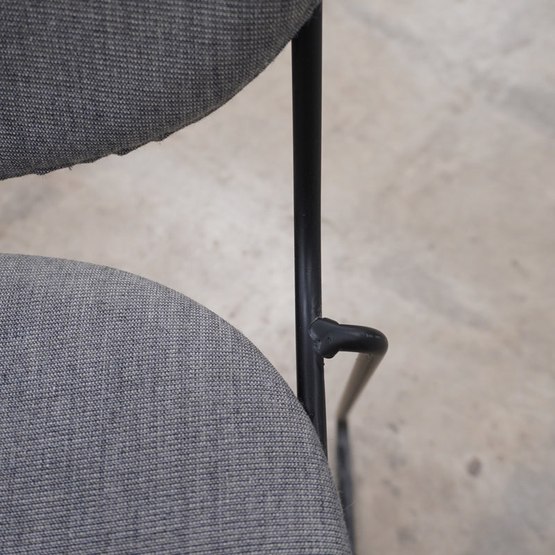 Accent Dining Chair – 20.5-Inch Wide, Grey Upholstery & Metal Frame