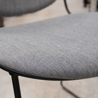 Accent Dining Chair – 20.5-Inch Wide, Grey Upholstery & Metal Frame