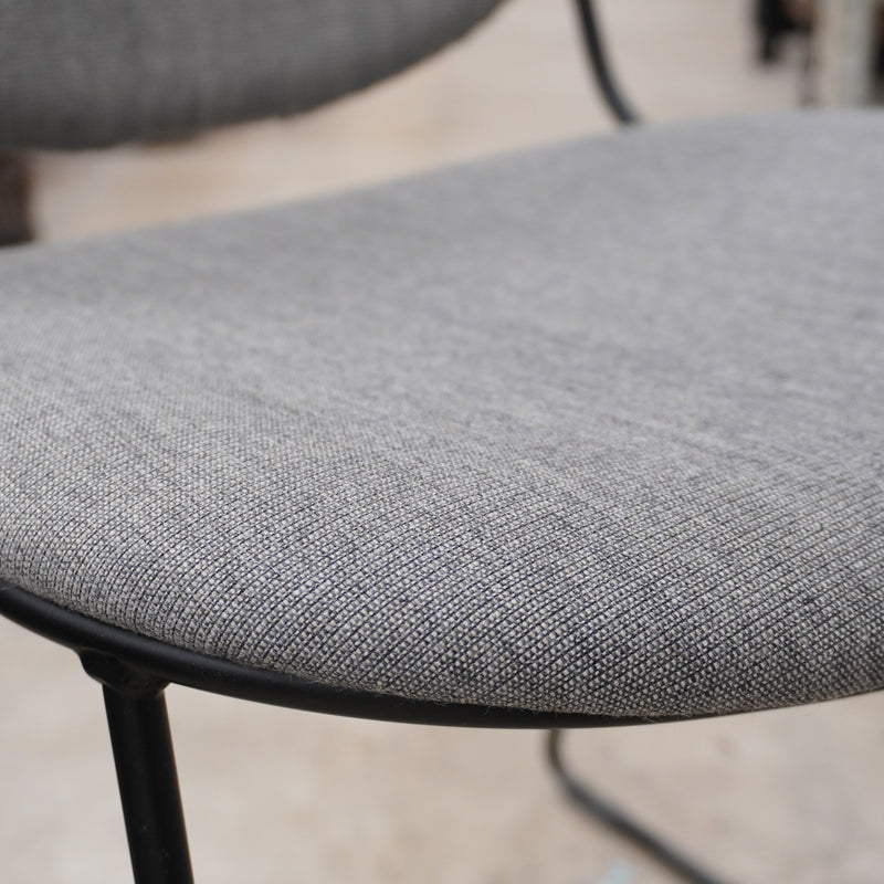 Accent Dining Chair – 20.5-Inch Wide, Grey Upholstery & Metal Frame