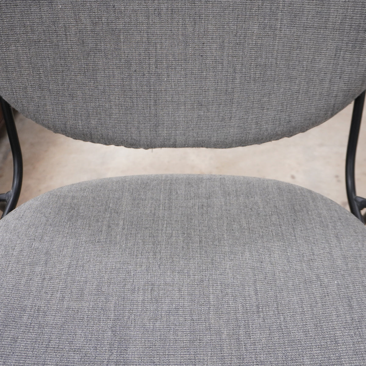 Accent Dining Chair – 20.5-Inch Wide, Grey Upholstery & Metal Frame