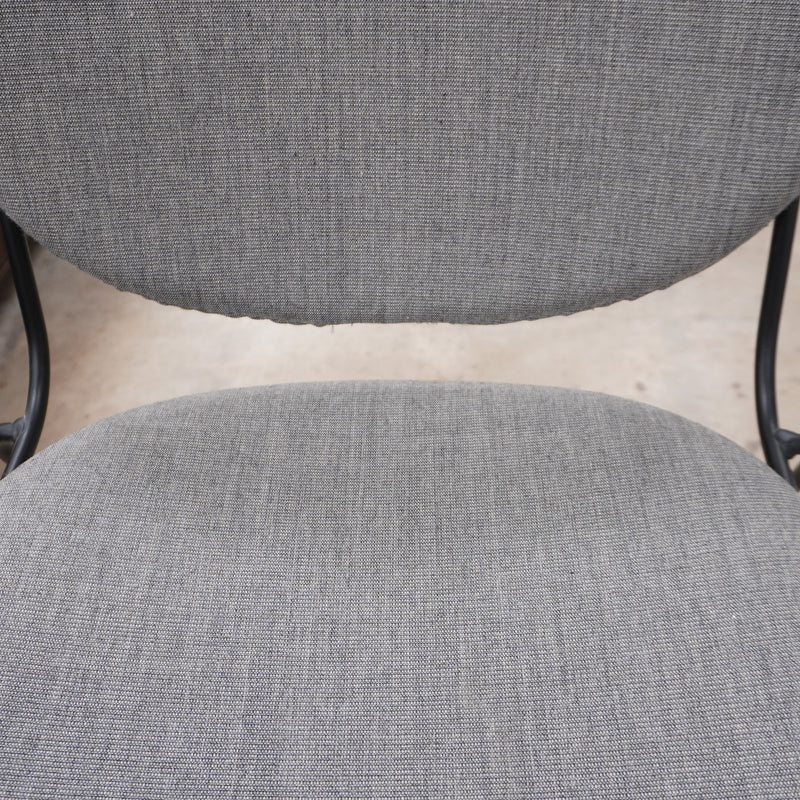 Accent Dining Chair – 20.5-Inch Wide, Grey Upholstery & Metal Frame