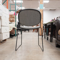 Accent Dining Chair – 20.5-Inch Wide, Grey Upholstery & Metal Frame