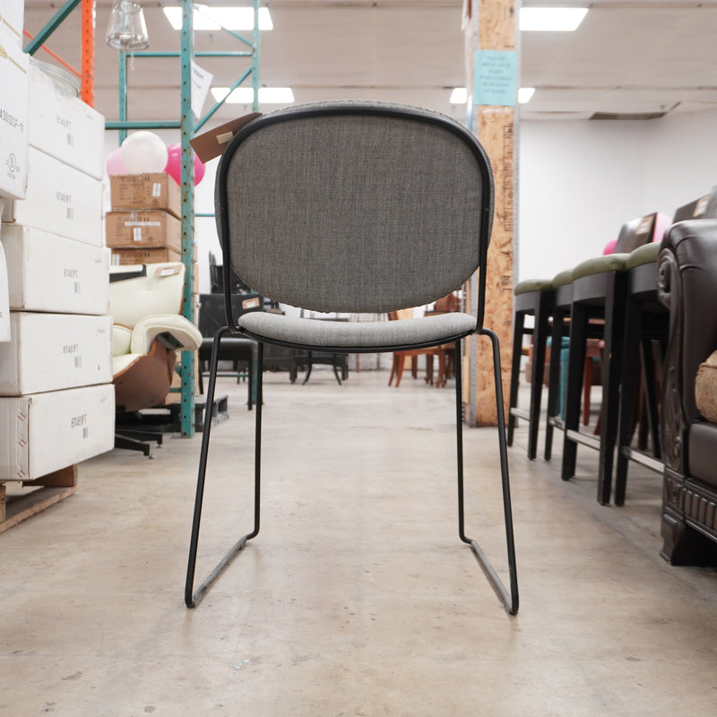 Accent Dining Chair – 20.5-Inch Wide, Grey Upholstery & Metal Frame