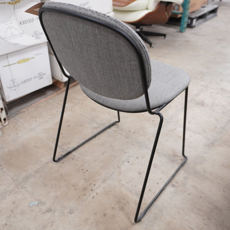 Accent Dining Chair – 20.5-Inch Wide, Grey Upholstery & Metal Frame