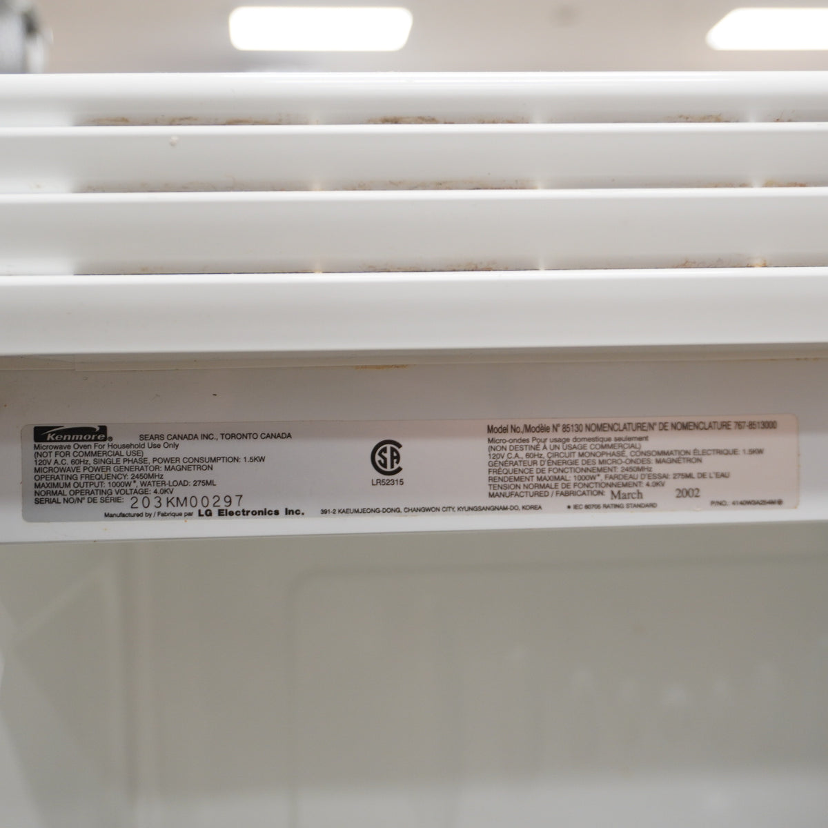 Microwave – Kenmore, 30-Inch Wide