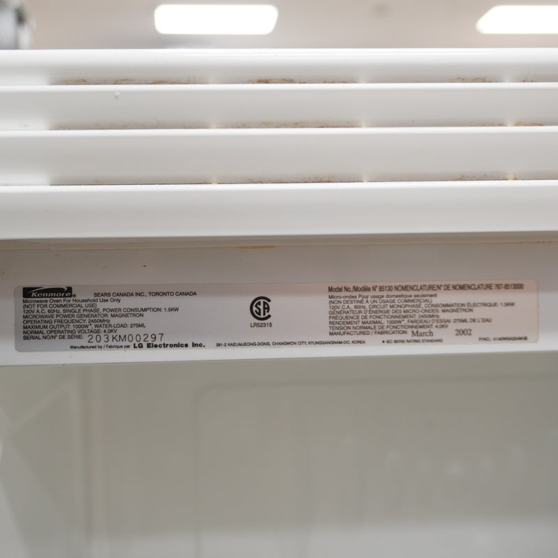 Microwave – Kenmore, 30-Inch Wide