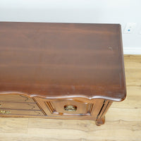 Vintage Wooden Dining Buffet with Cabinets and Drawers – 60x16x30-Inch