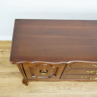 Vintage Wooden Dining Buffet with Cabinets and Drawers – 60x16x30-Inch