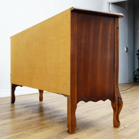 Vintage Wooden Dining Buffet with Cabinets and Drawers – 60x16x30-Inch