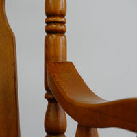 Wooden Rocking Chair – Classic Slat-Back Design, 22x34x46-Inch