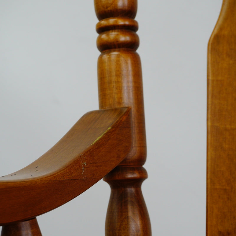 Wooden Rocking Chair – Classic Slat-Back Design, 22x34x46-Inch