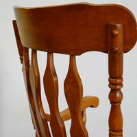 Wooden Rocking Chair – Classic Slat-Back Design, 22x34x46-Inch