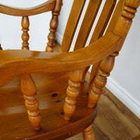 Wooden Rocking Chair – Classic Slat-Back Design, 22x34x46-Inch