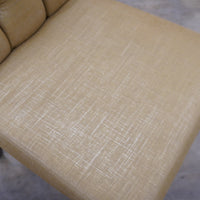 Armless Accent Chair – 20-Inch Wide, Beige Upholstery & Tufted Backrest