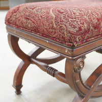 Upholstered Retro Ottoman – 24-Inch Wide