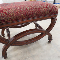 Upholstered Retro Ottoman – 24-Inch Wide