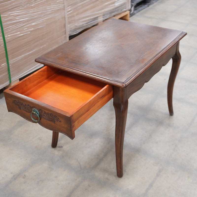 Wooden Side Table with Drawer – 20-Inch Wide