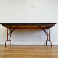 72x30x30-Inch Folding Table – Wood Top & Metal Legs