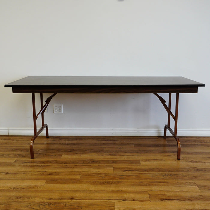 72x30x30-Inch Folding Table – Wood Top & Metal Legs