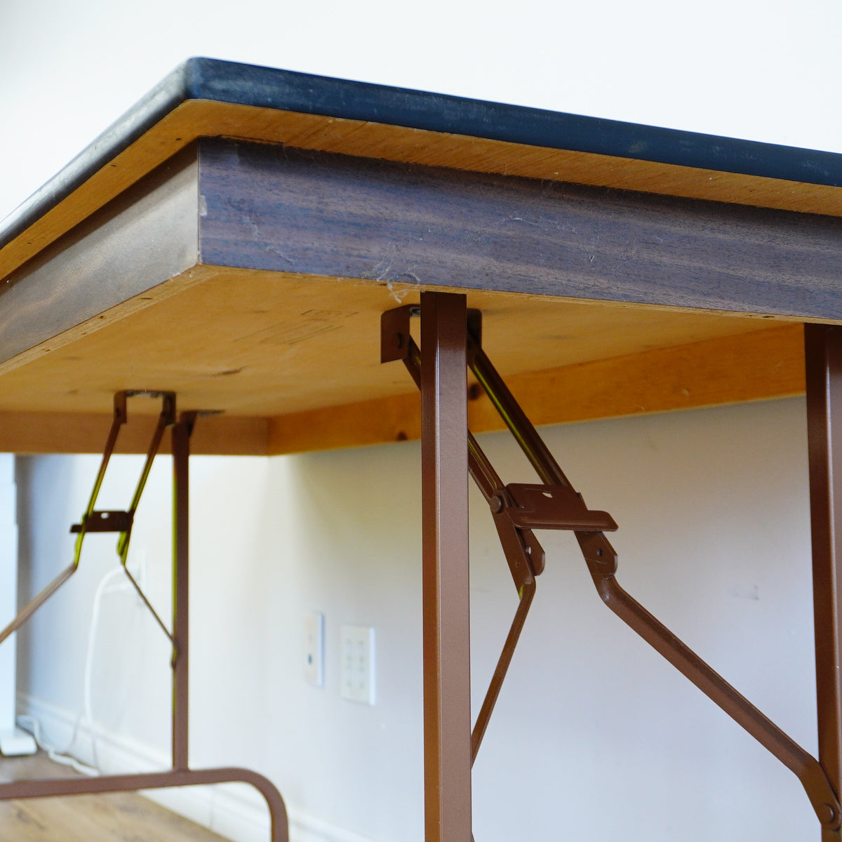 72x30x30-Inch Folding Table – Wood Top & Metal Legs