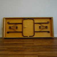72x30x30-Inch Folding Table – Wood Top & Metal Legs