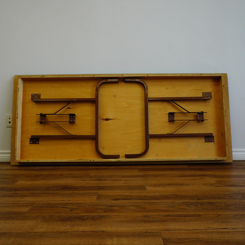 72x30x30-Inch Folding Table – Wood Top & Metal Legs