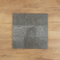 34cm x 34cm Ceramic 9-Tile Mosaic Flooring - Dark Grey 4pcs (5 sq ft/box)