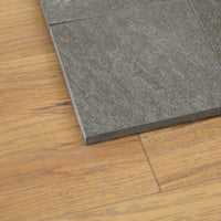 34cm x 34cm Ceramic 9-Tile Mosaic Flooring - Dark Grey 4pcs (5 sq ft/box)